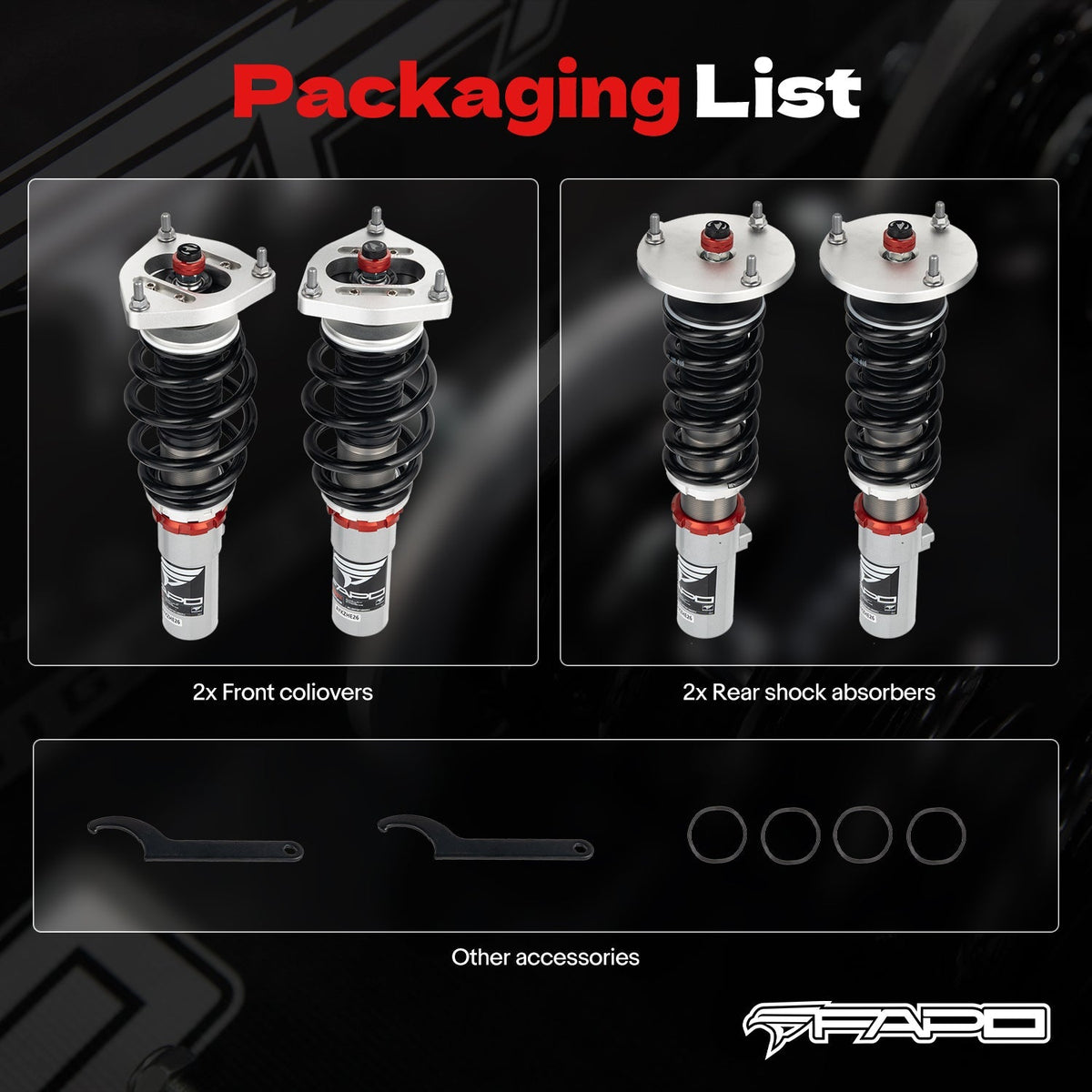 PF Custom 32-Level Damping Coilover for Porsche Boxster 3rd Gen 981 2012-2016 PF091830-CUSTOM