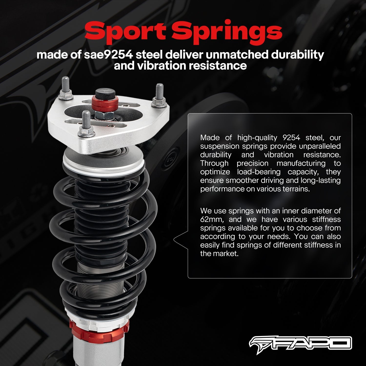 32-Level Damping Coilover for 2014-2024 Mini Cooper 3rd Gen F55/F56/F57 Hatch & Convertible PF016930