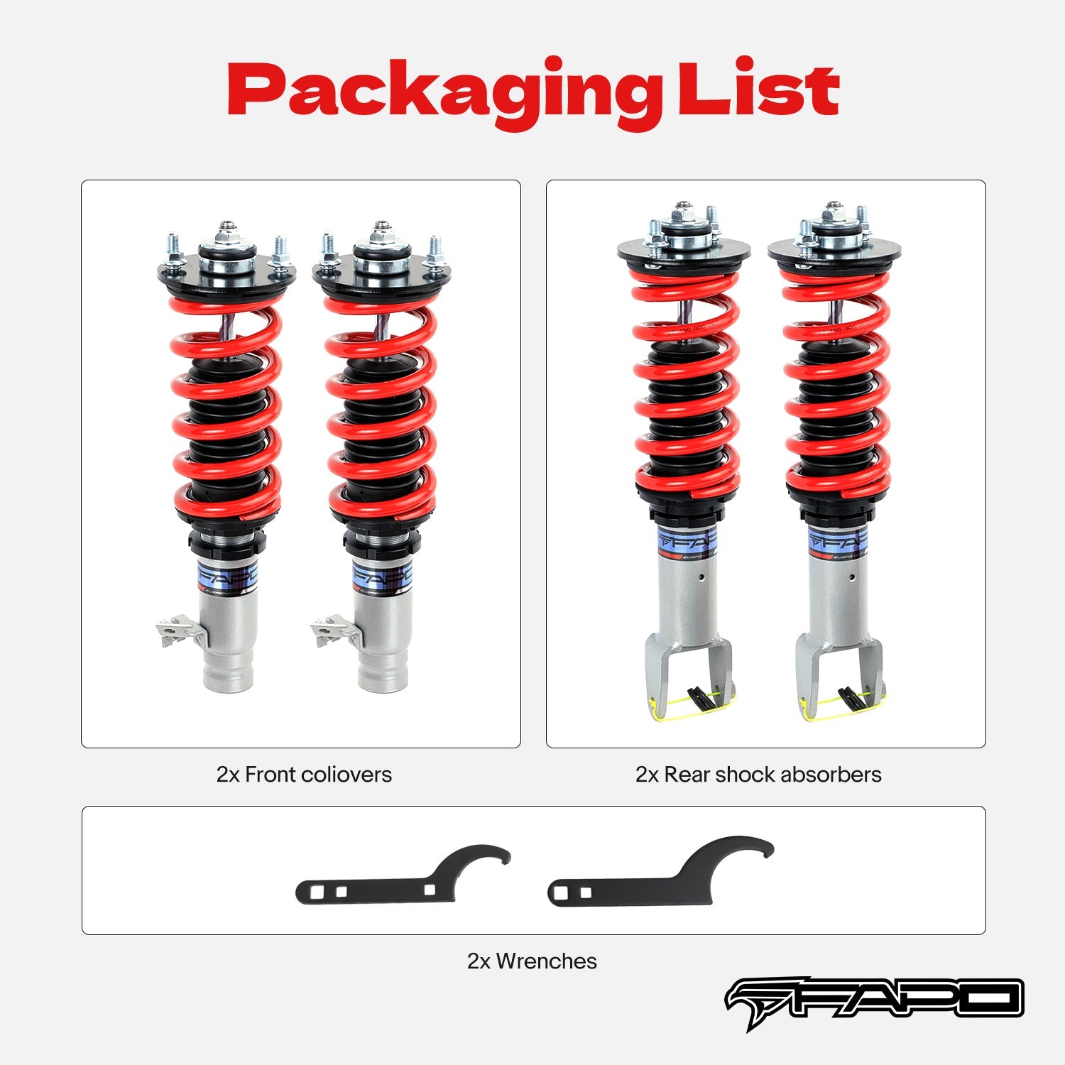 Coilover for Honda Civic 5th/6th Gen 1992-2000, Del Sol 1993-1997 & Acura Integra 1994-2001 PS002410