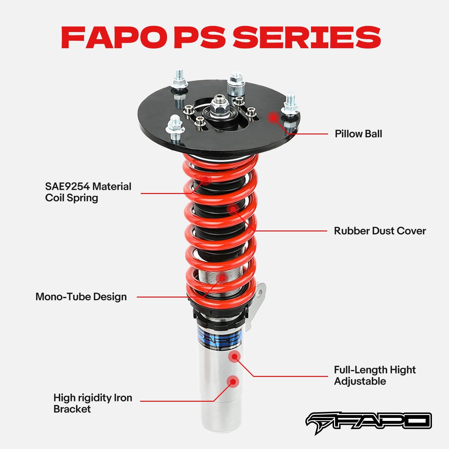 Coilover for BMW 3 Series F30/F31/F34 2011-2019, 2 Series F22/F23 2014-2021 & 4 Series F32/F33/F36 2013-2020 PS006510