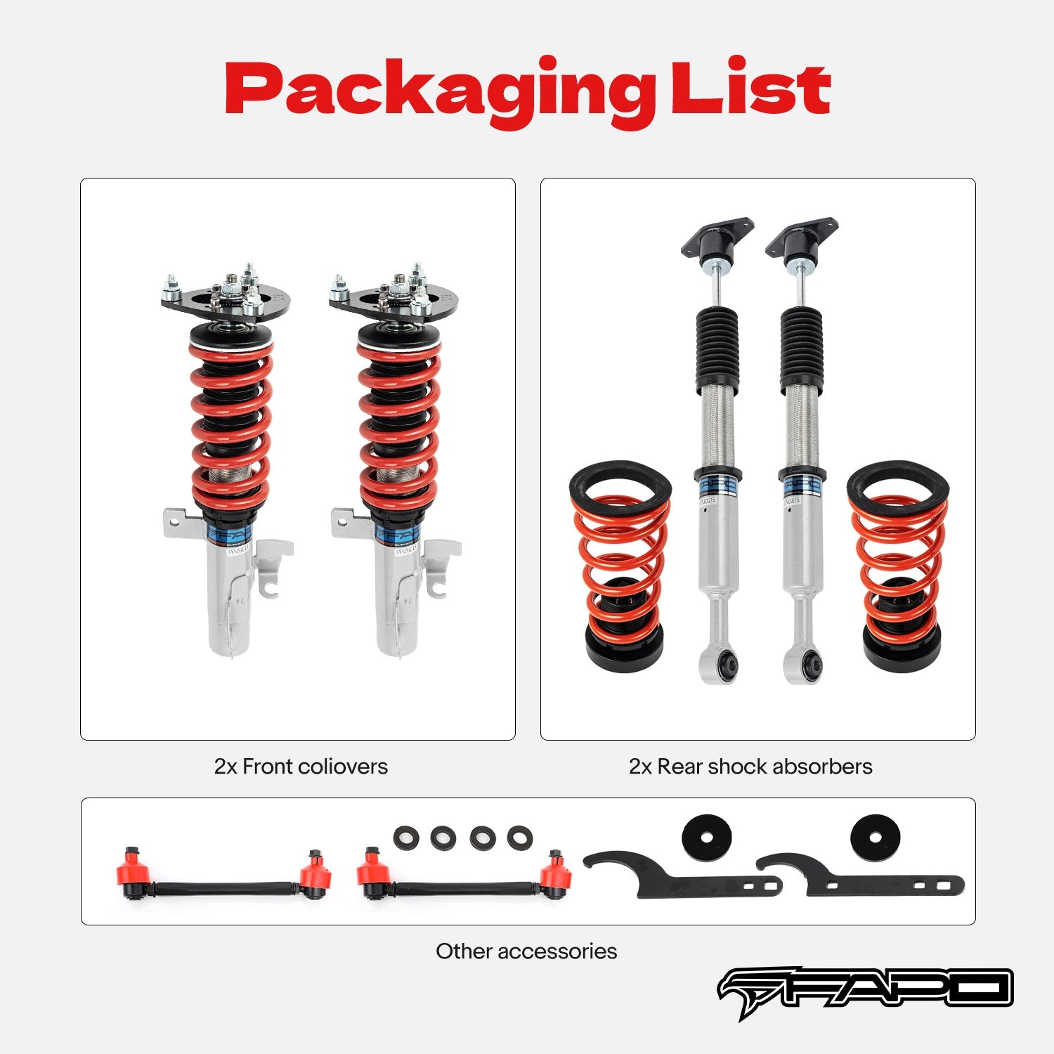 Coilover for Mazda 3 BK 2003-2013, Ford Focus 2005-2014 & Volvo S40 2004-2012 PS007910
