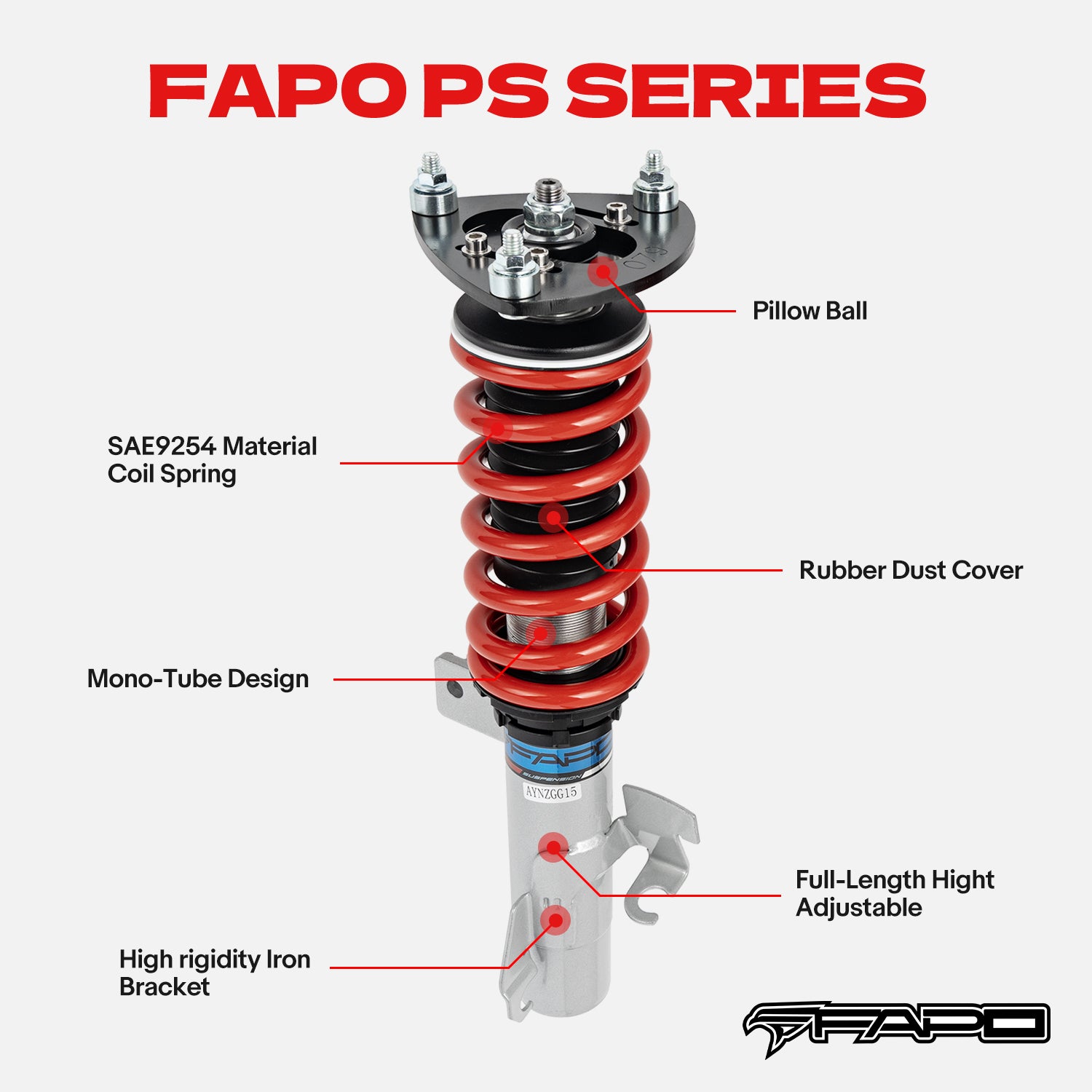Coilover for Mazda 3 BK 2003-2013, Ford Focus 2005-2014 & Volvo S40 2004-2012 PS007910