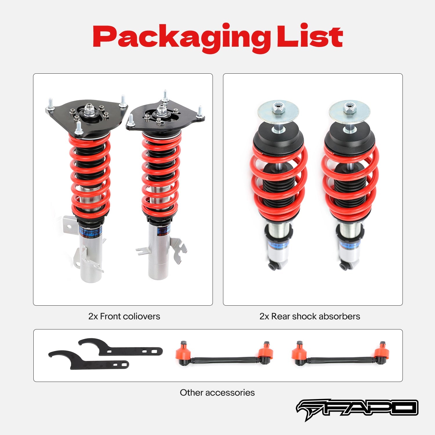 Coilover for Mini Cooper R50 / Cooper S R53 2002-2006 & Convertible R52 2004-2008 PS016510
