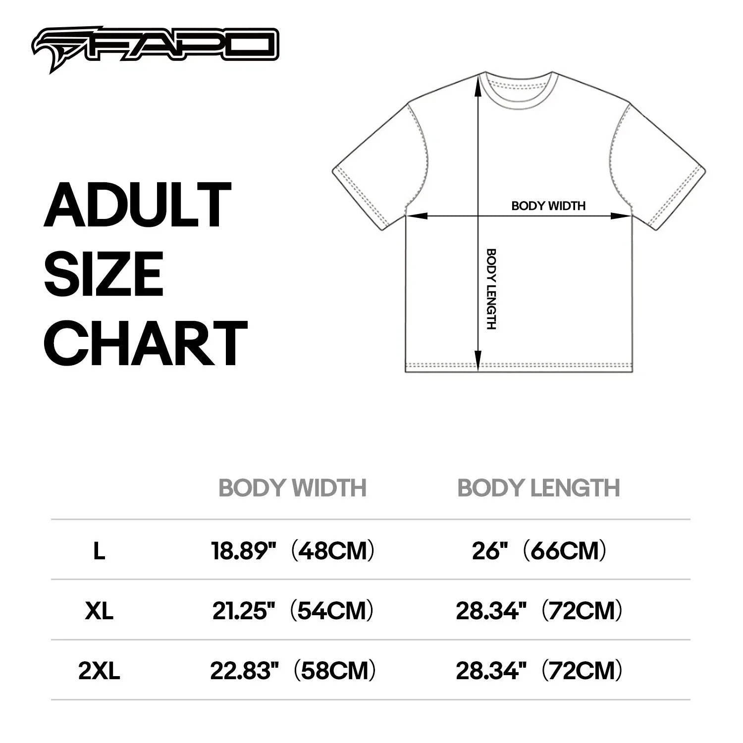 Official FAPO MOTO Adult Black T-Shirt