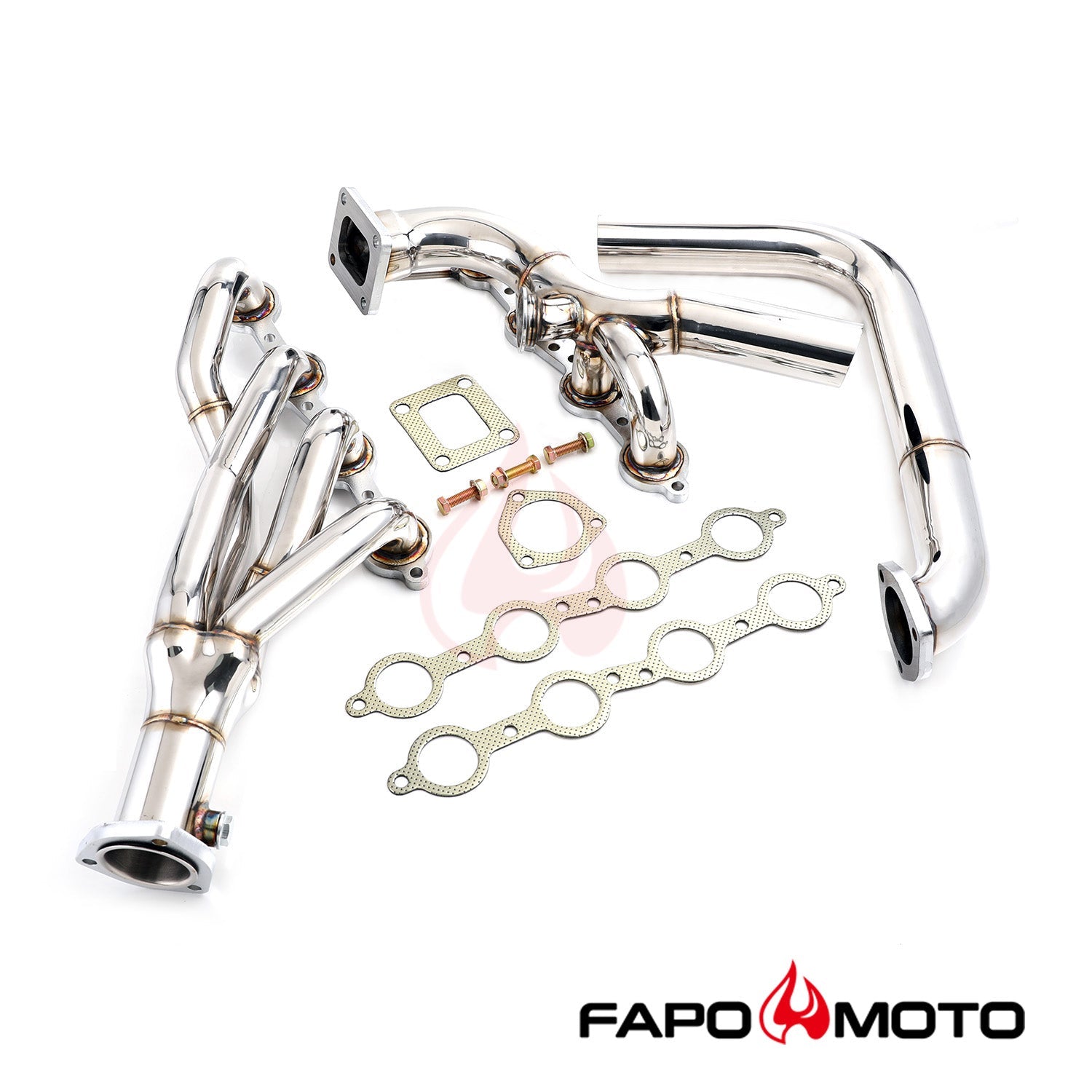 Single Turbo Headers for LSX LS2 T4 Top Mount Swap Crossover with 44mm WG FE640130