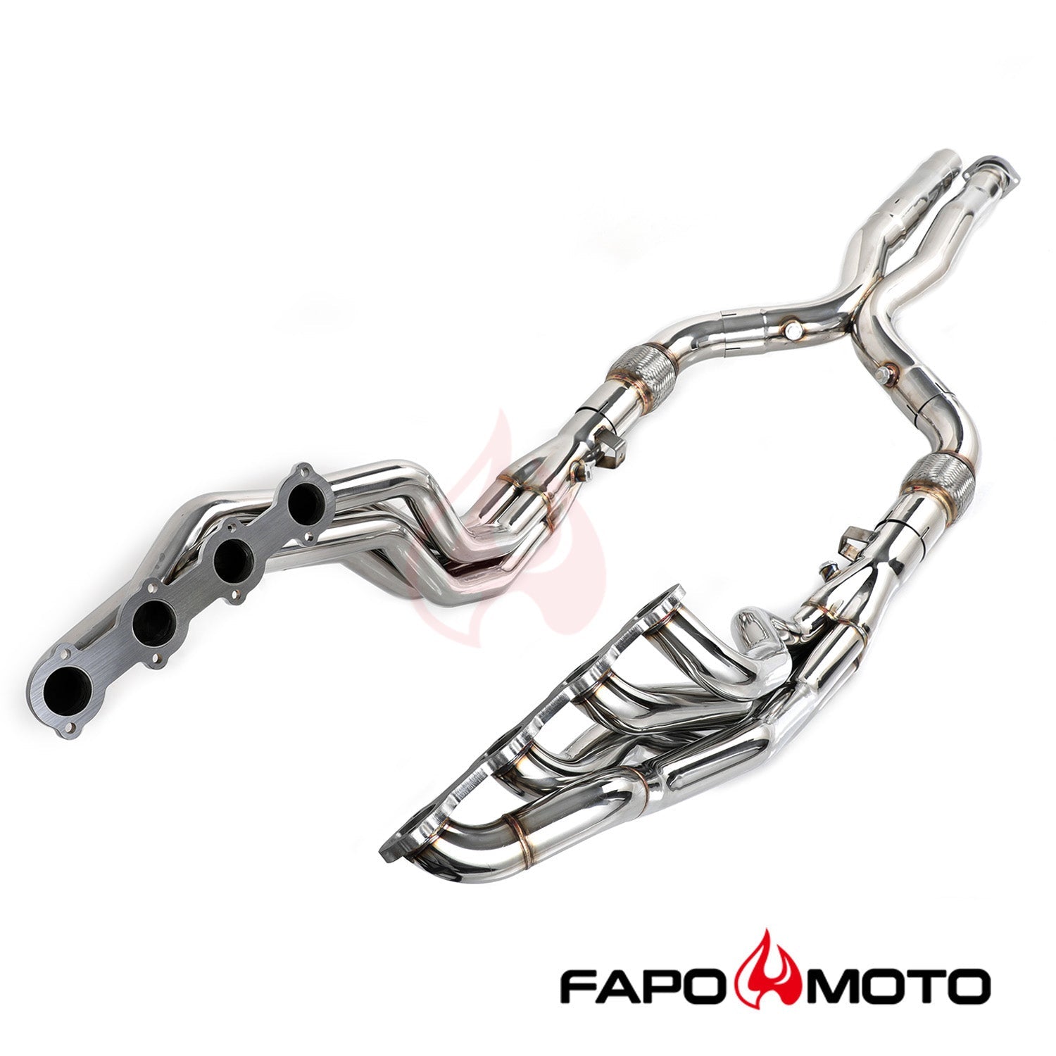 FAPO Long Tube Headers Manifolds for 03-06 Mercedes AMG E55 CLS55 M113 X-Pipe FE635110