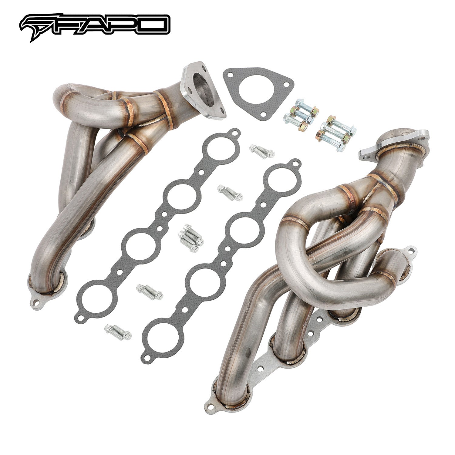 FAPO Shorty Headers for 08-13 Chevy Silverado GMC Sierra 1500  5.3L V8 1-3/4 Primary 409SS FE640170