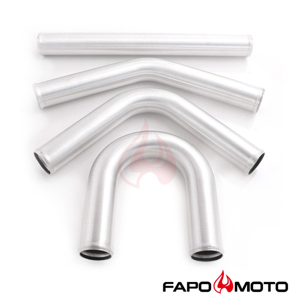 2.5in  63mm Turbo Intercooler Pipe Kit Aluminum Polished Hose Clamp DIY black Universal FE559210