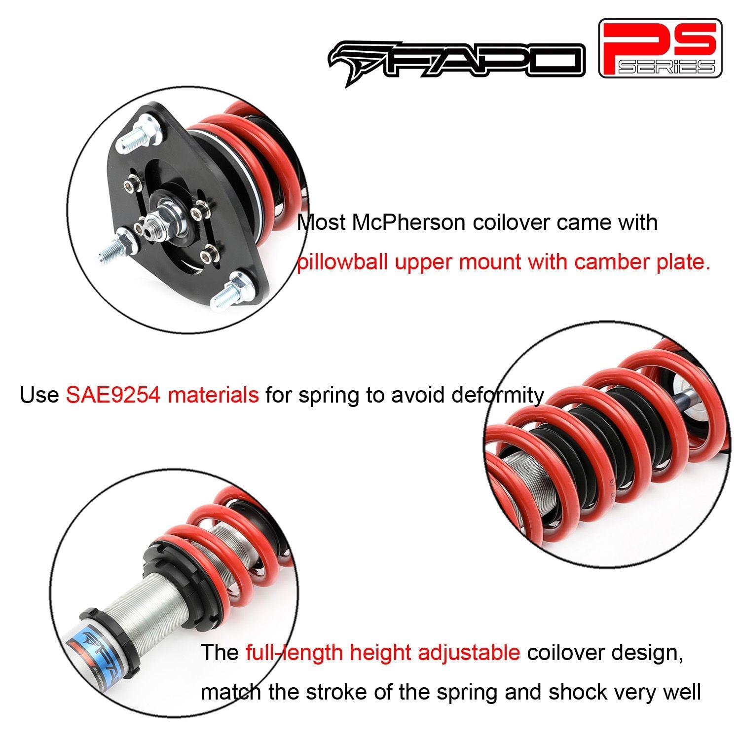 Coilover for Volkswagen Jetta MK5/MK6 2005-2019 & Golf MK5/MK6 2003-2012 FWD PS004110