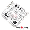 2.5in  63mm Turbo Intercooler Pipe Kit Aluminum Polished Hose Clamp DIY black Universal FE559210