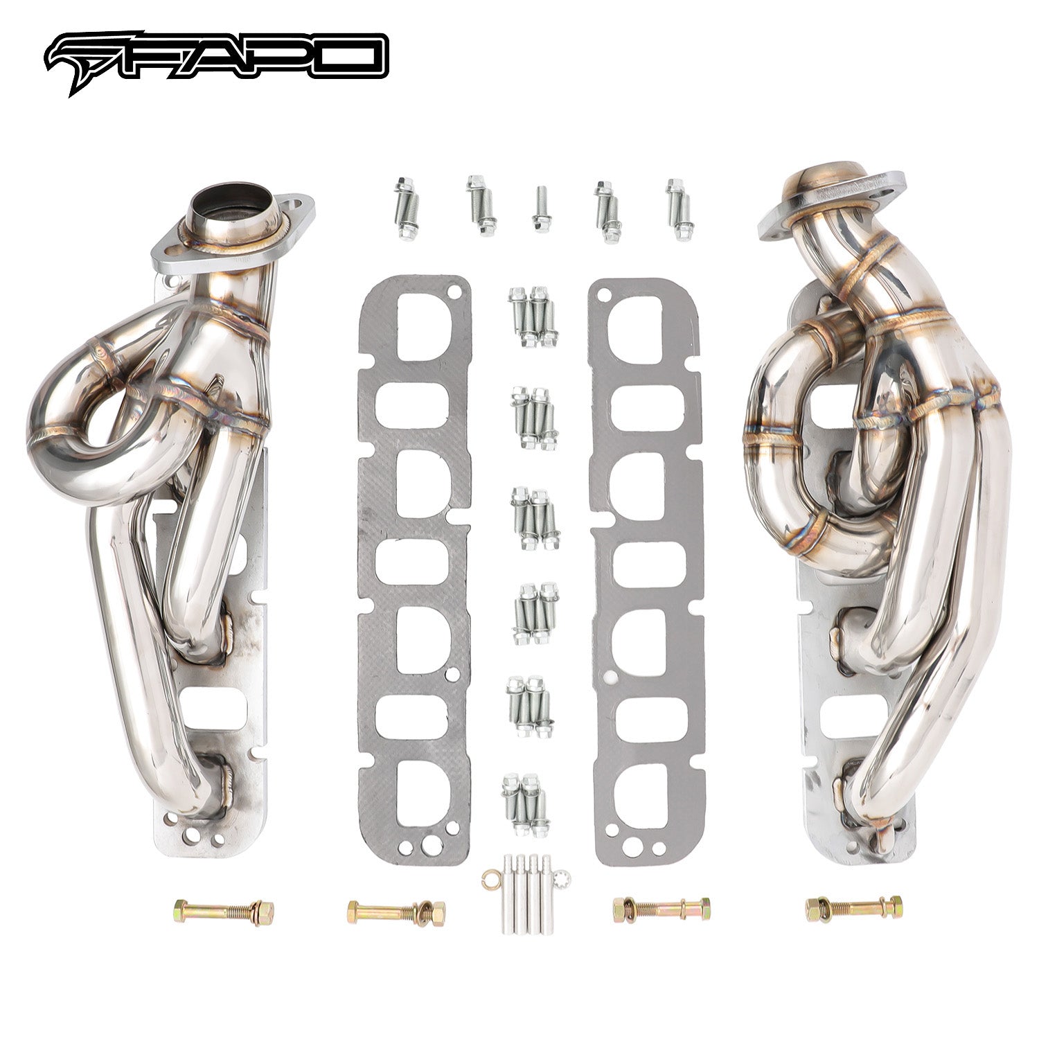 FAPO Shorty Headers for 2003-2008 Dodge Ram 1500 2500 3500 Hemi V8 5.7L 345 FE696420-LX