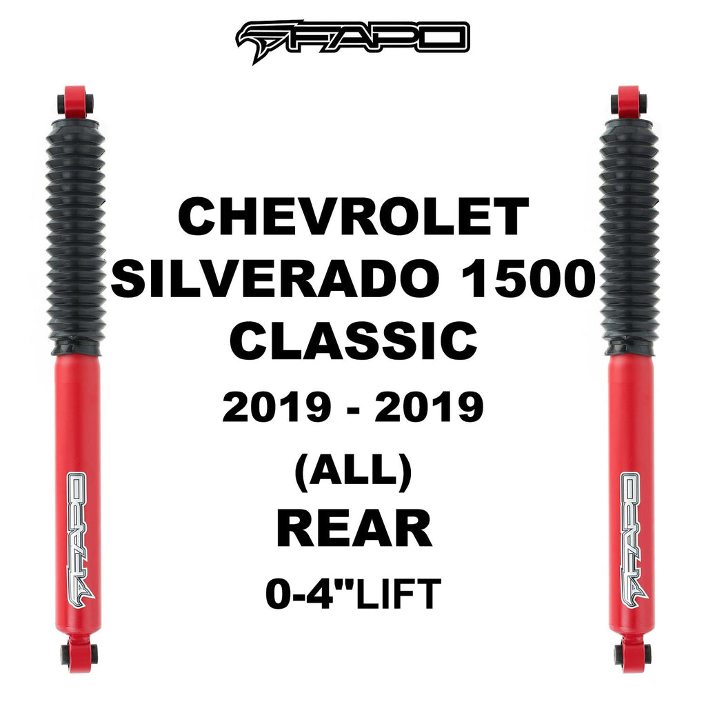 P1 Off-road Rear shock for CHEVROLET SILVERADO 1500 2007-2021 GMC SIERRA 1500 2007 - 2021 CHEVYROLET SILVERADO 1500 CLASSIC 2019-2019 GMC SIERRA 1500 CLASSIC 2019-2019 0-4 in lift PA162010