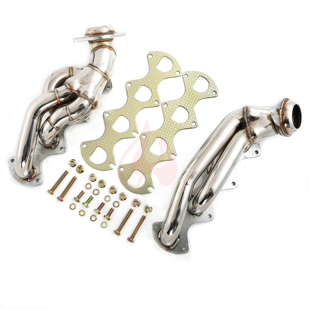 FAPO Shorty Headers for 04-10 Ford F150 XL XLT FX4 Lariat King Ranch 5.4L 330 V8 FE696510