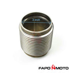 Universal 3  ID 304 STAINLESS EXHAUST FLEX BELLOWS 4  LONG For 3  Pipe ,ULTRA STRONG FE903010