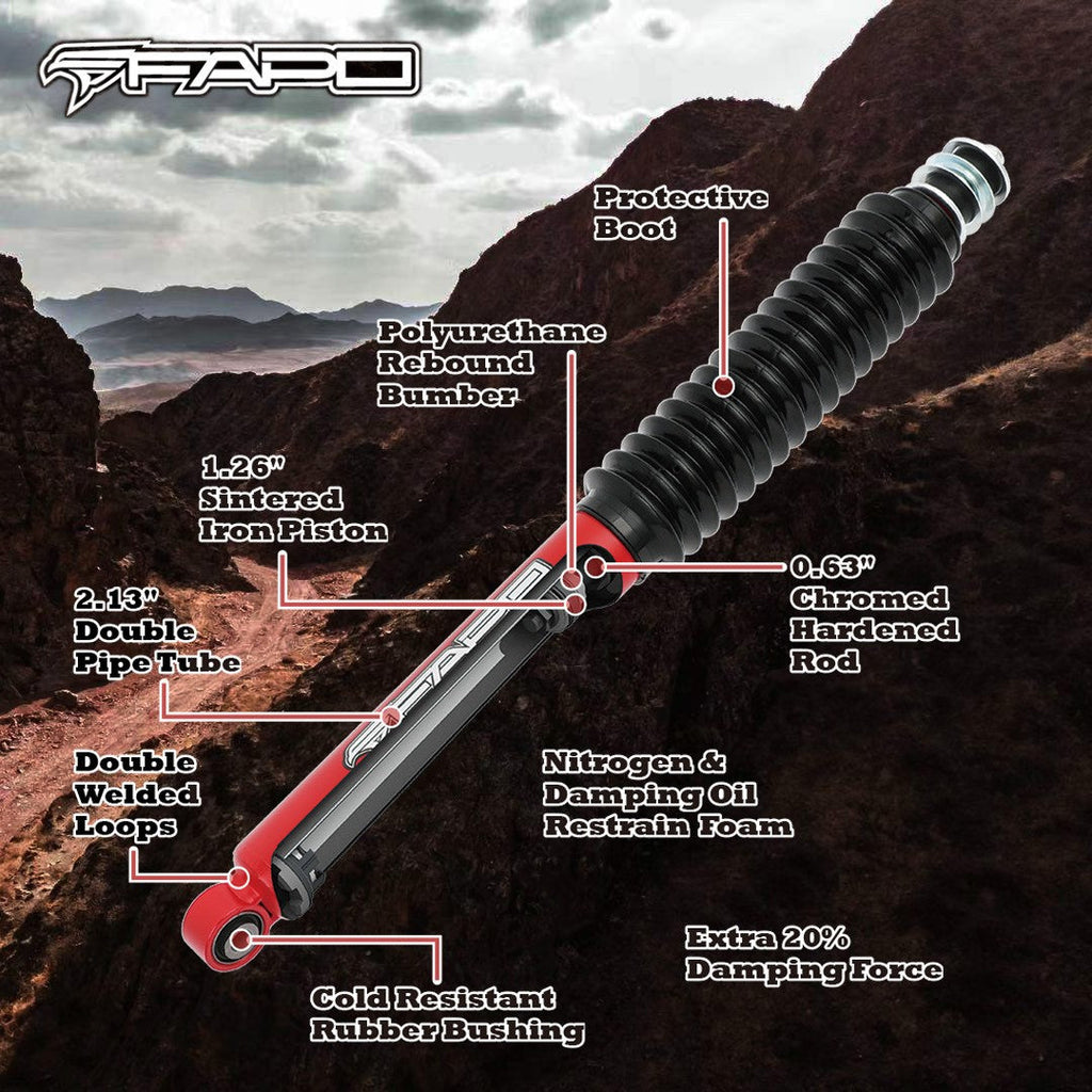 FAPO Rear 0-3.5 in Lift Shocks for 2009-2021 Ford F-150 Raptor PA467110